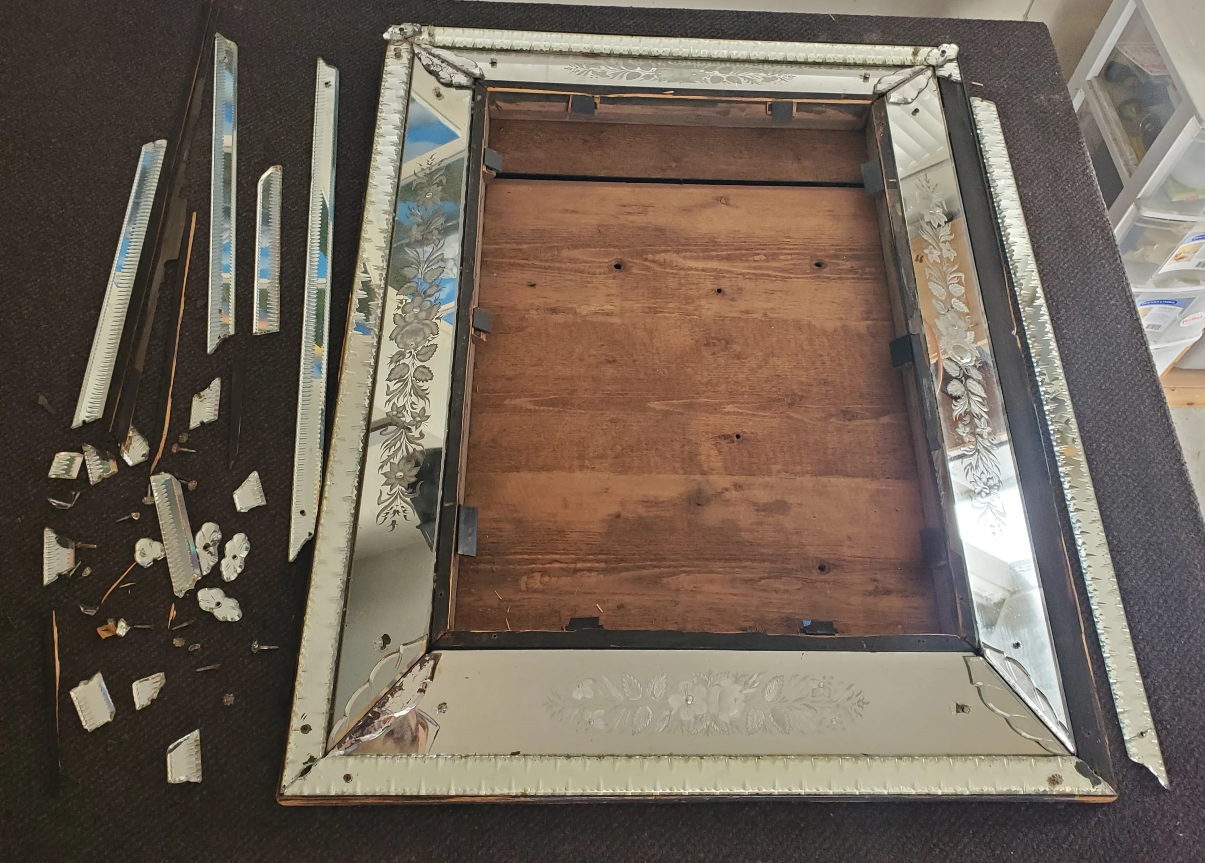 Antique Mirror Repaired